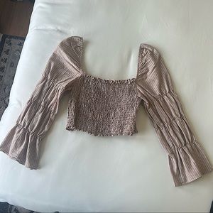 Squareneck Scrunched Top